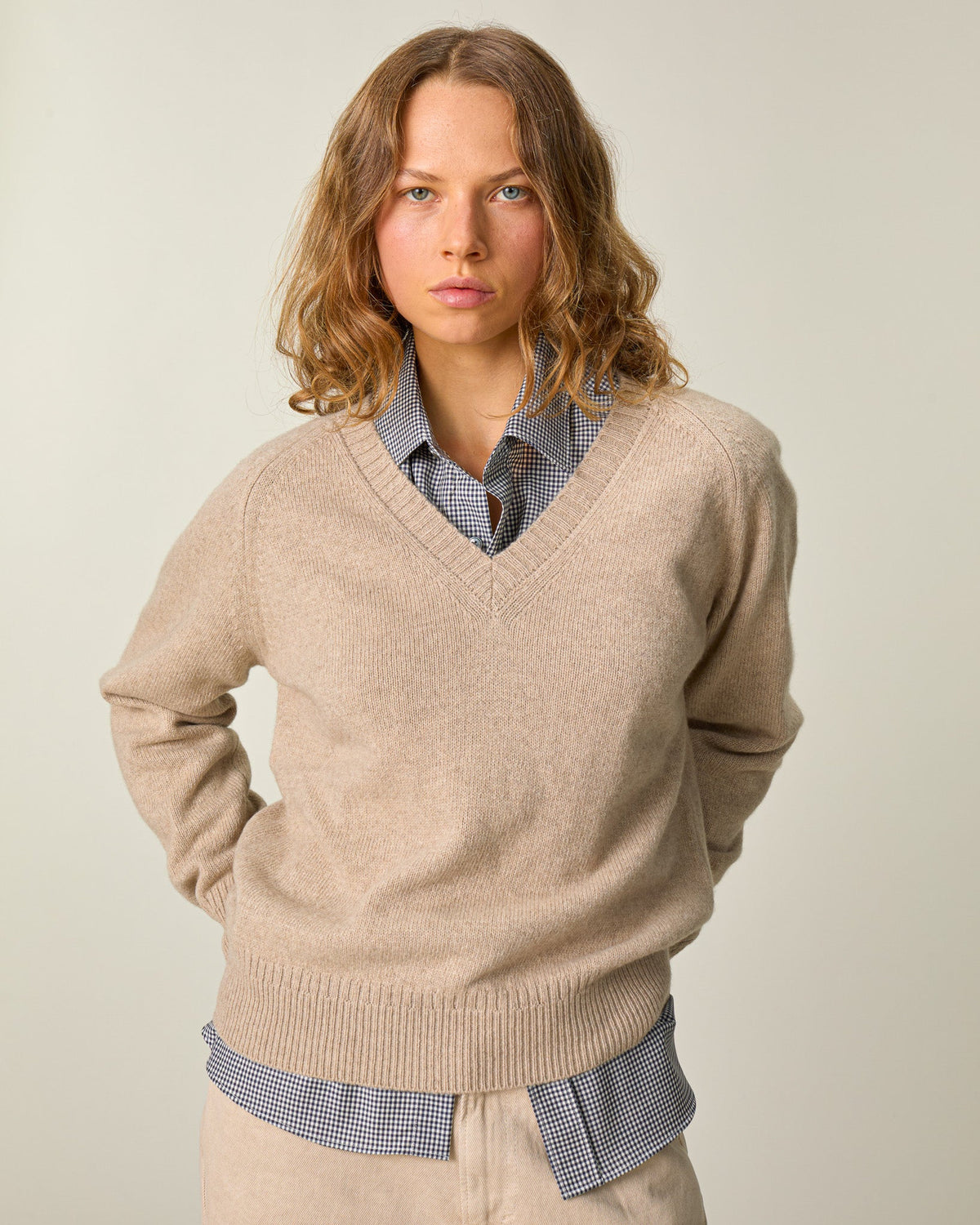 Col V en cachemire Femme - 4