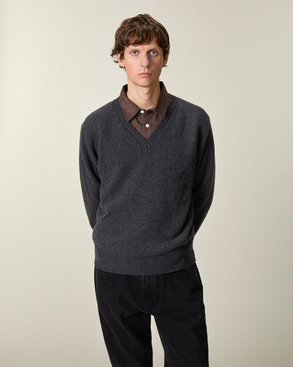 Col V en cachemire Homme - 1