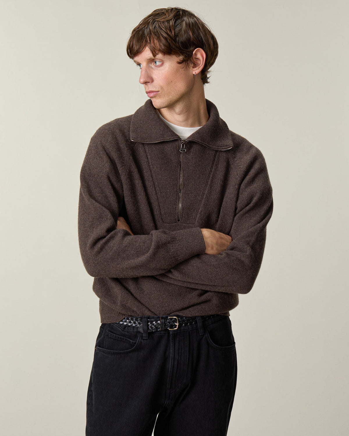 Pull col zippé en cachemire Homme - 3