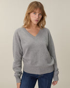 Col V en cachemire Femme - 8