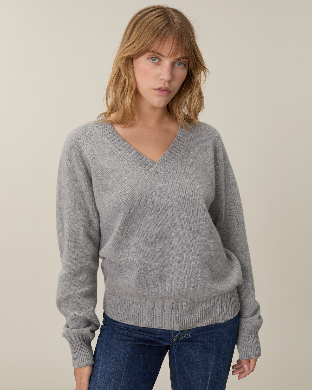 Col V en cachemire Femme - 8