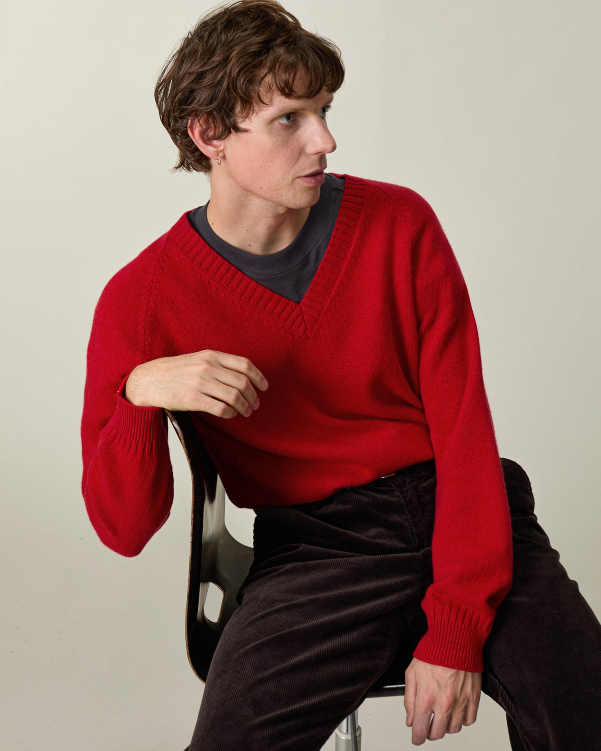 Col V en cachemire Homme - 11