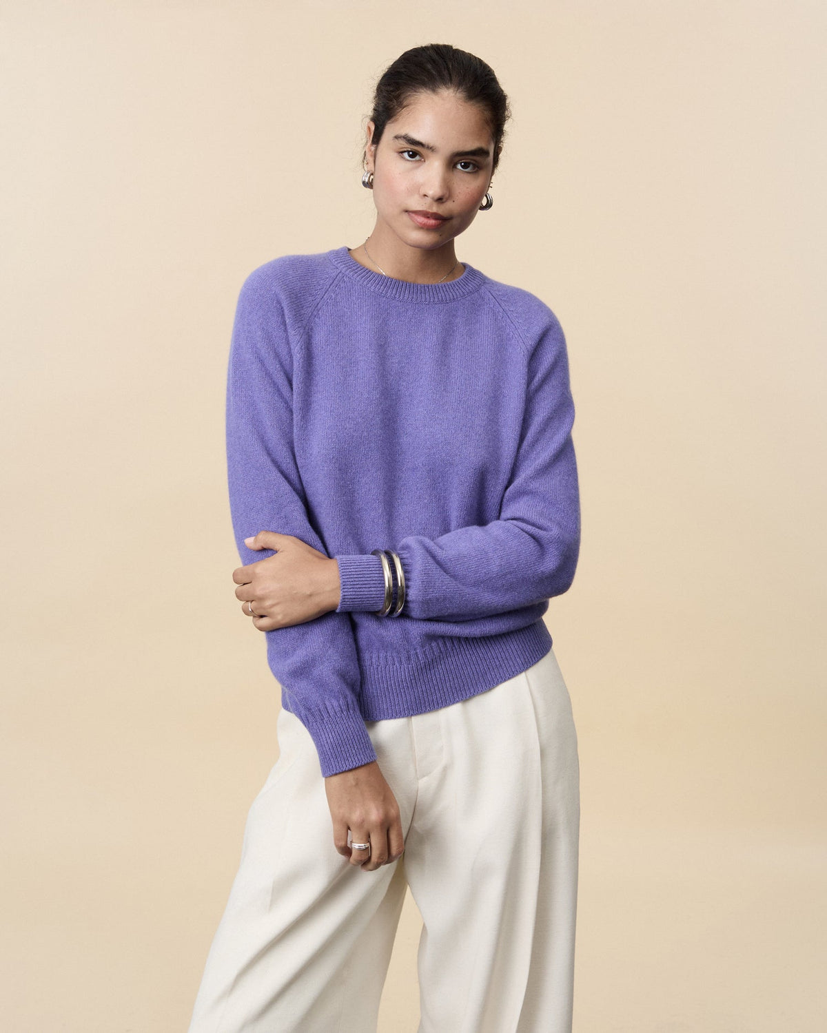 Pull col rond en cachemire Femme - 2