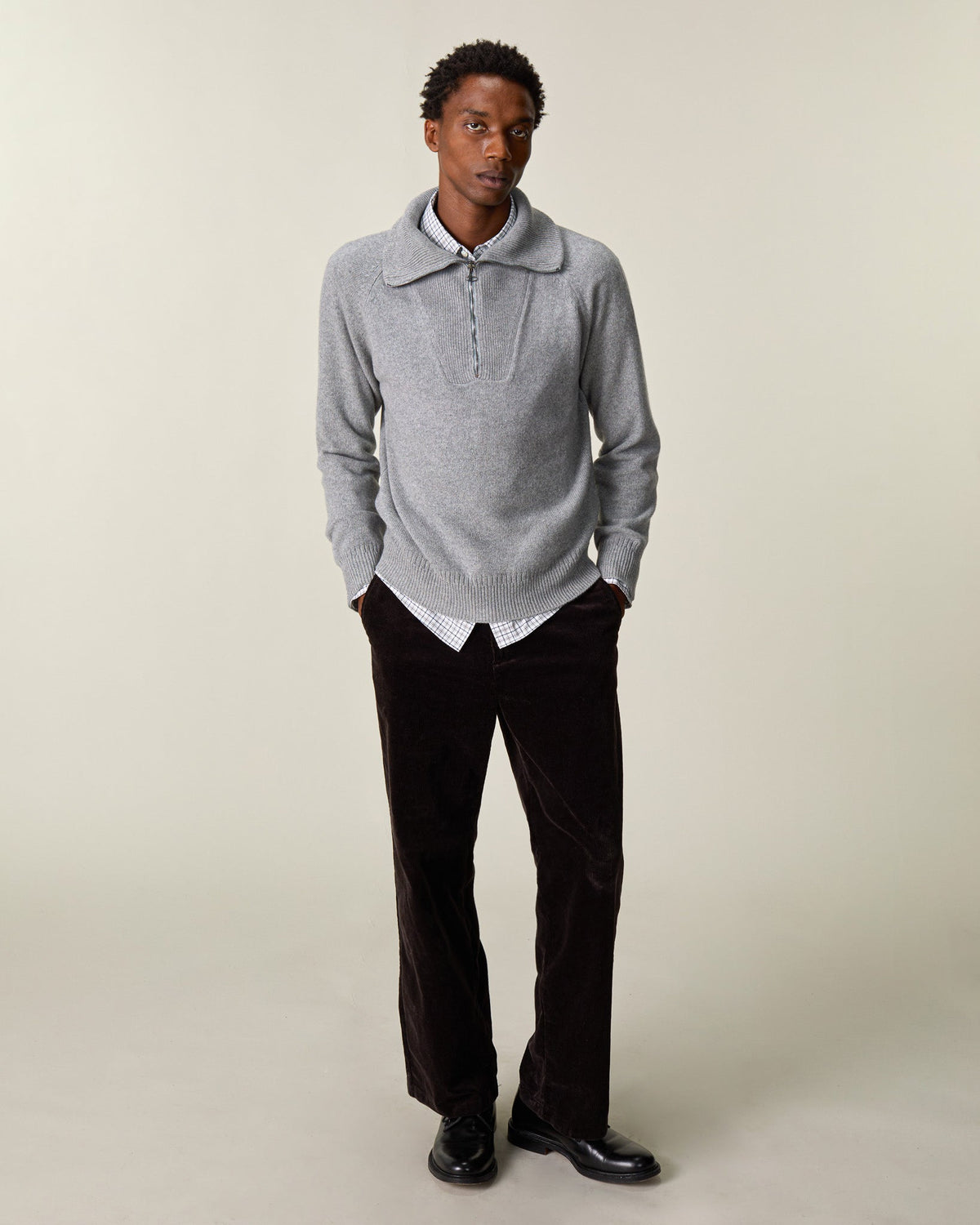 Pull col zippé en cachemire Homme - 5