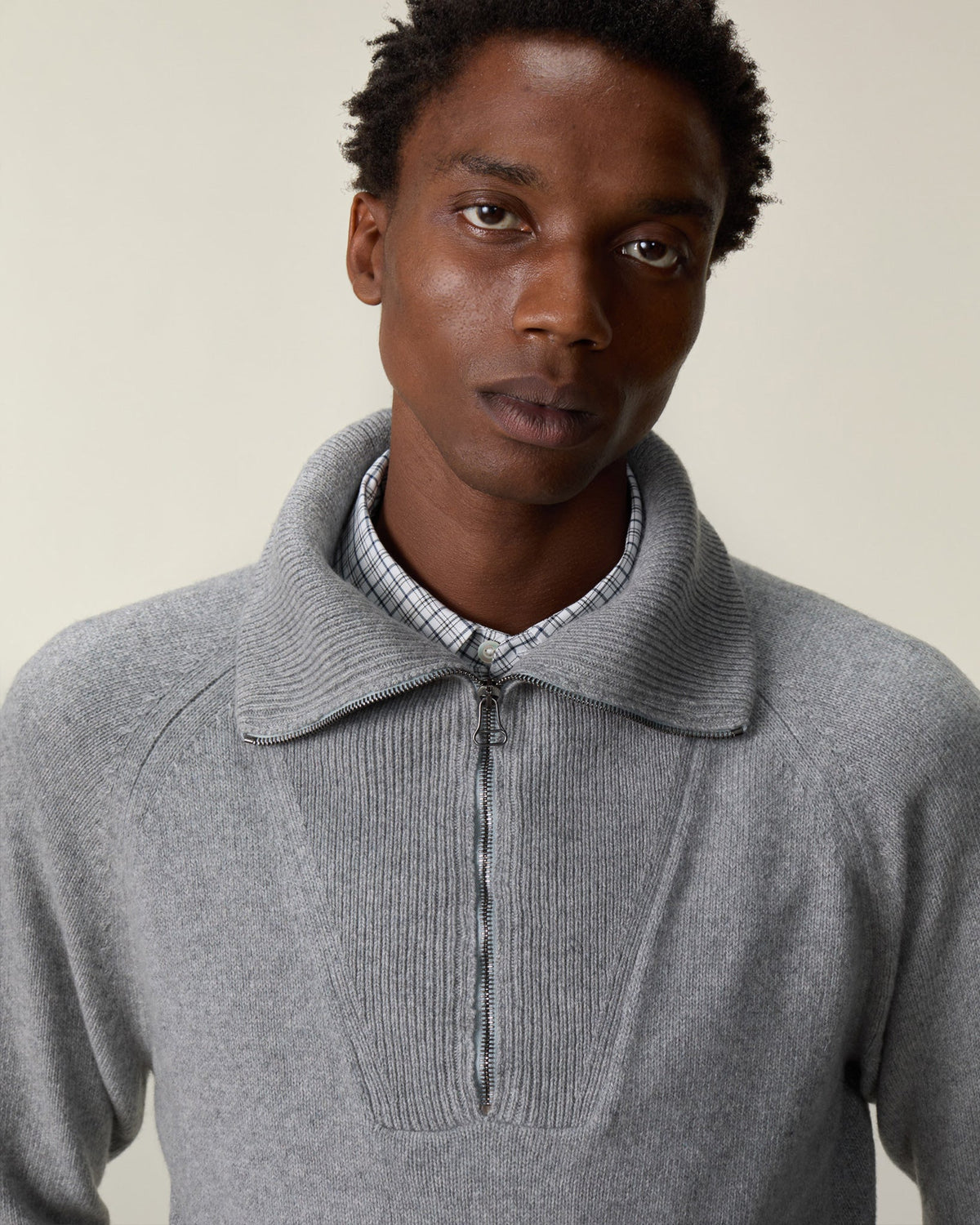 Pull col zippé en cachemire Homme - 6