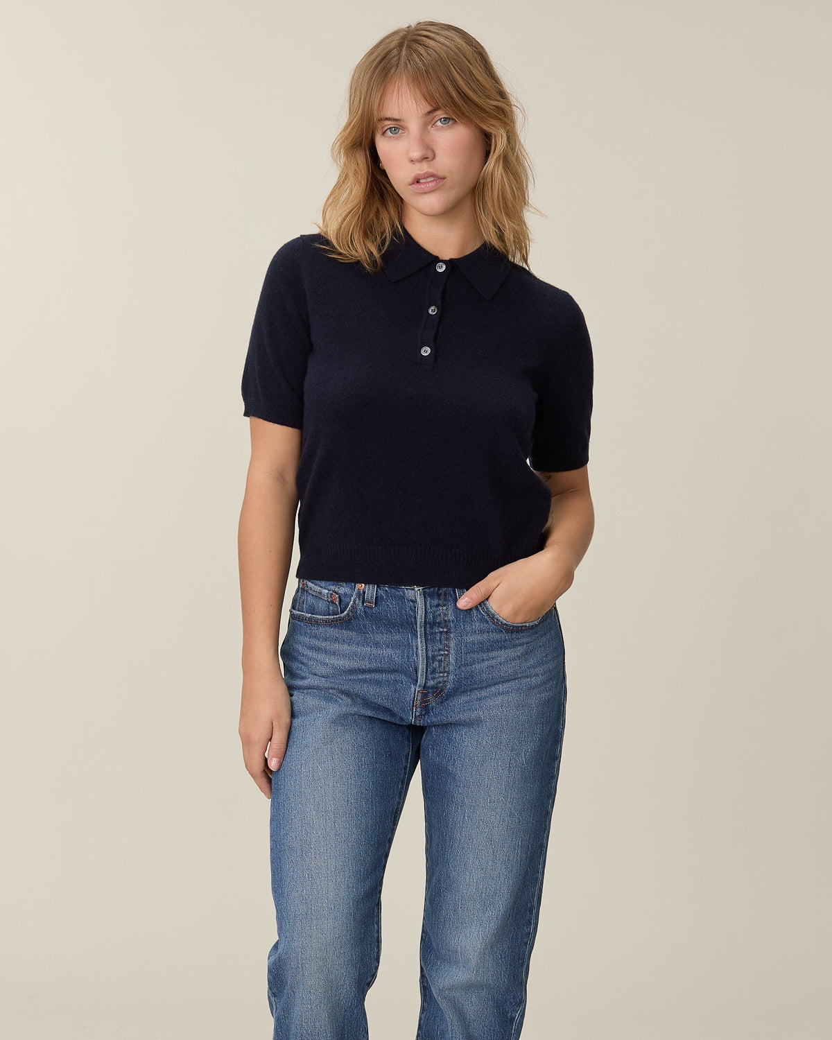 Petit Polo en cachemire léger Femme - 6
