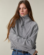 Pull col zippé en cachemire Femme - 8