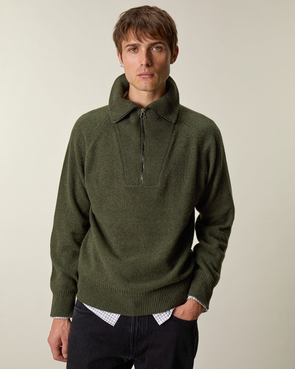 Pull col zippé en cachemire Homme - 2