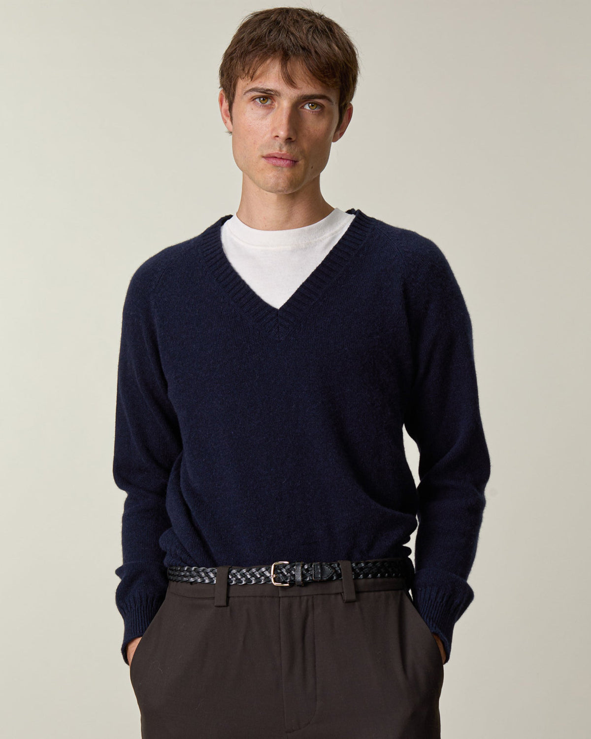 Col V en cachemire Homme - 7