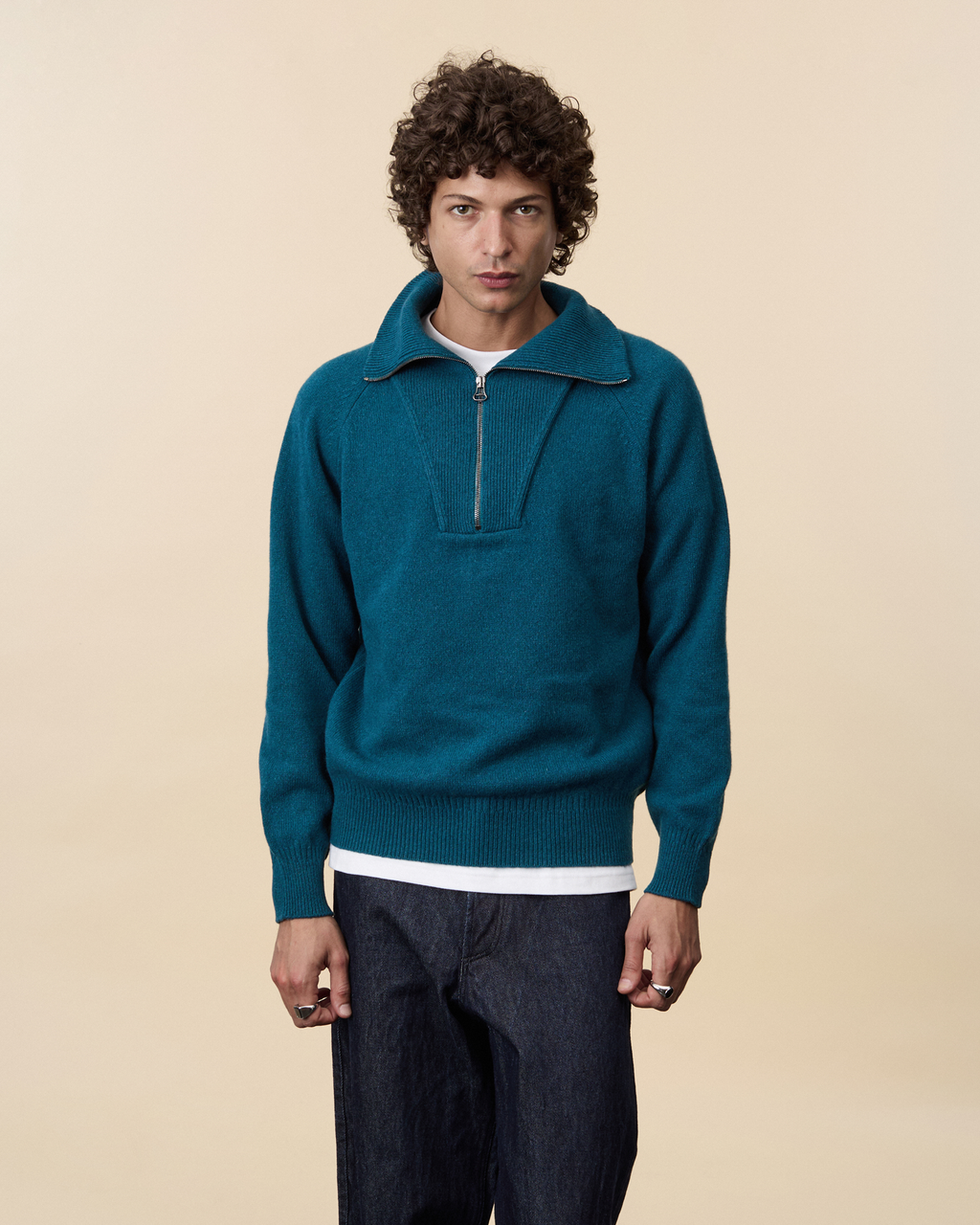 Pull col zippé en cachemire Homme - 2