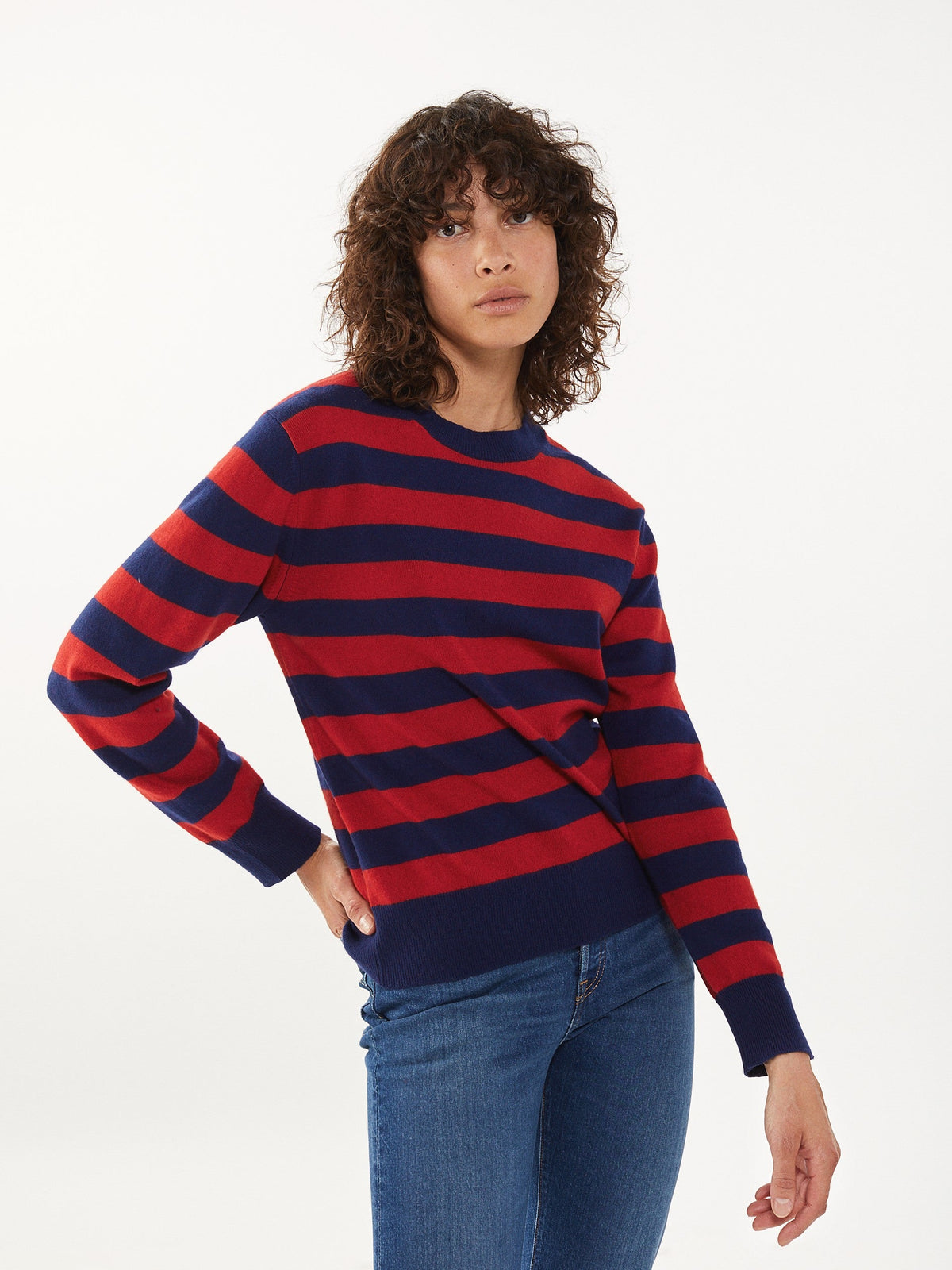 Col rond cachemire et coton Femme - 6