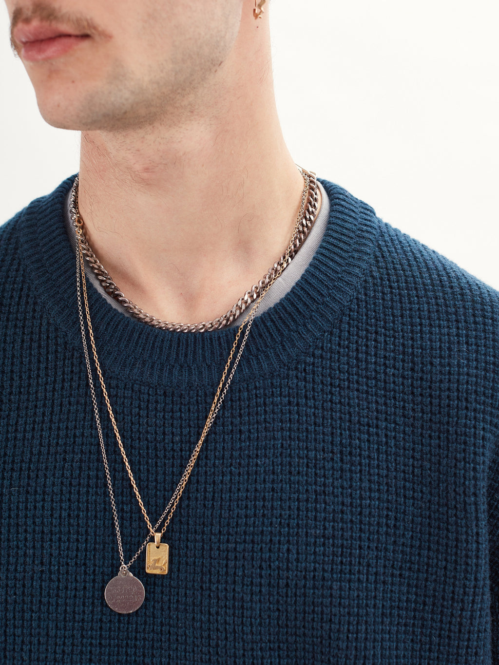 Col rond laine & cachemire Homme - 4
