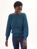 Pull col bateau en coton bio Femme - 2