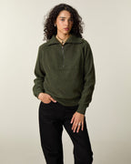 Pull col zippé en cachemire Femme - 1