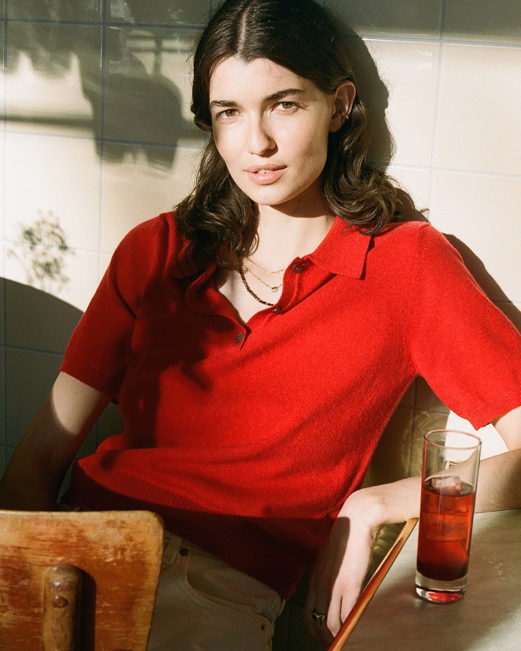 Petit Polo en cachemire léger Femme - 1