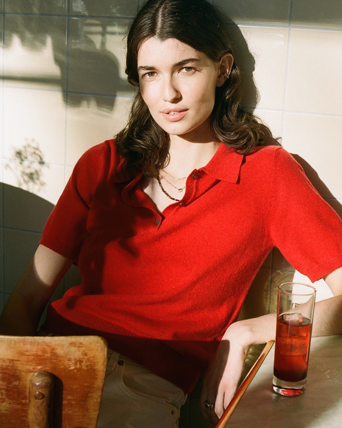 Petit Polo en cachemire léger Femme - 1