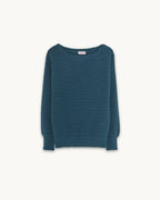 Pull col bateau en coton bio Femme - 1